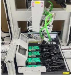 Production and test equipment on a line Kestner sources through
