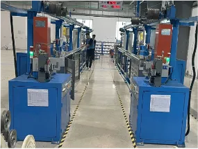 Production and test equipment on a line Kestner sources through