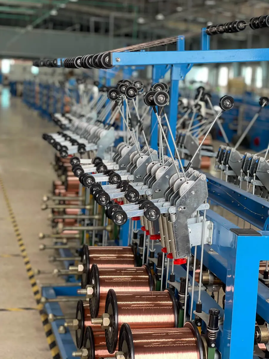 Production and test equipment on a line Kestner sources through