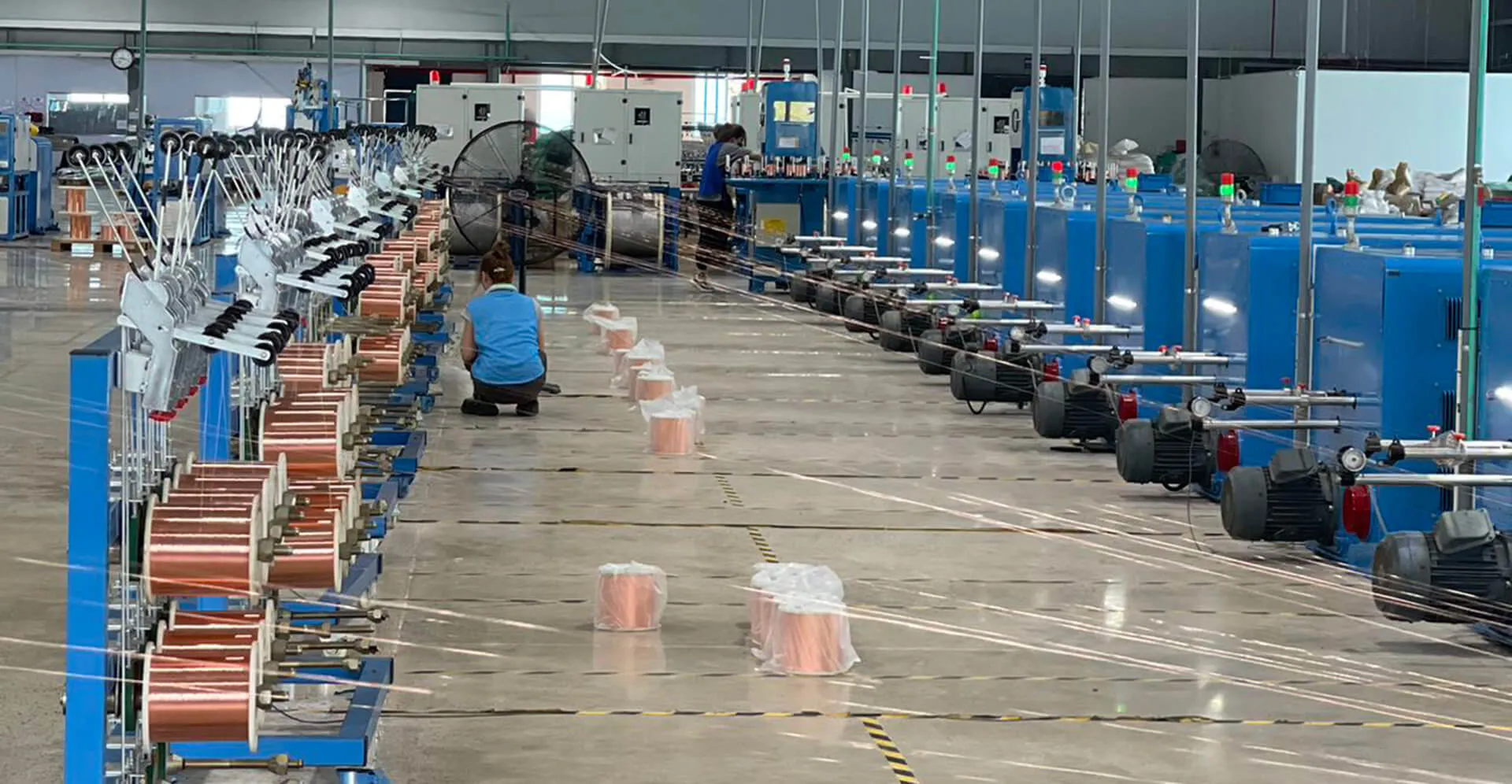 Production and test equipment on a line Kestner sources through