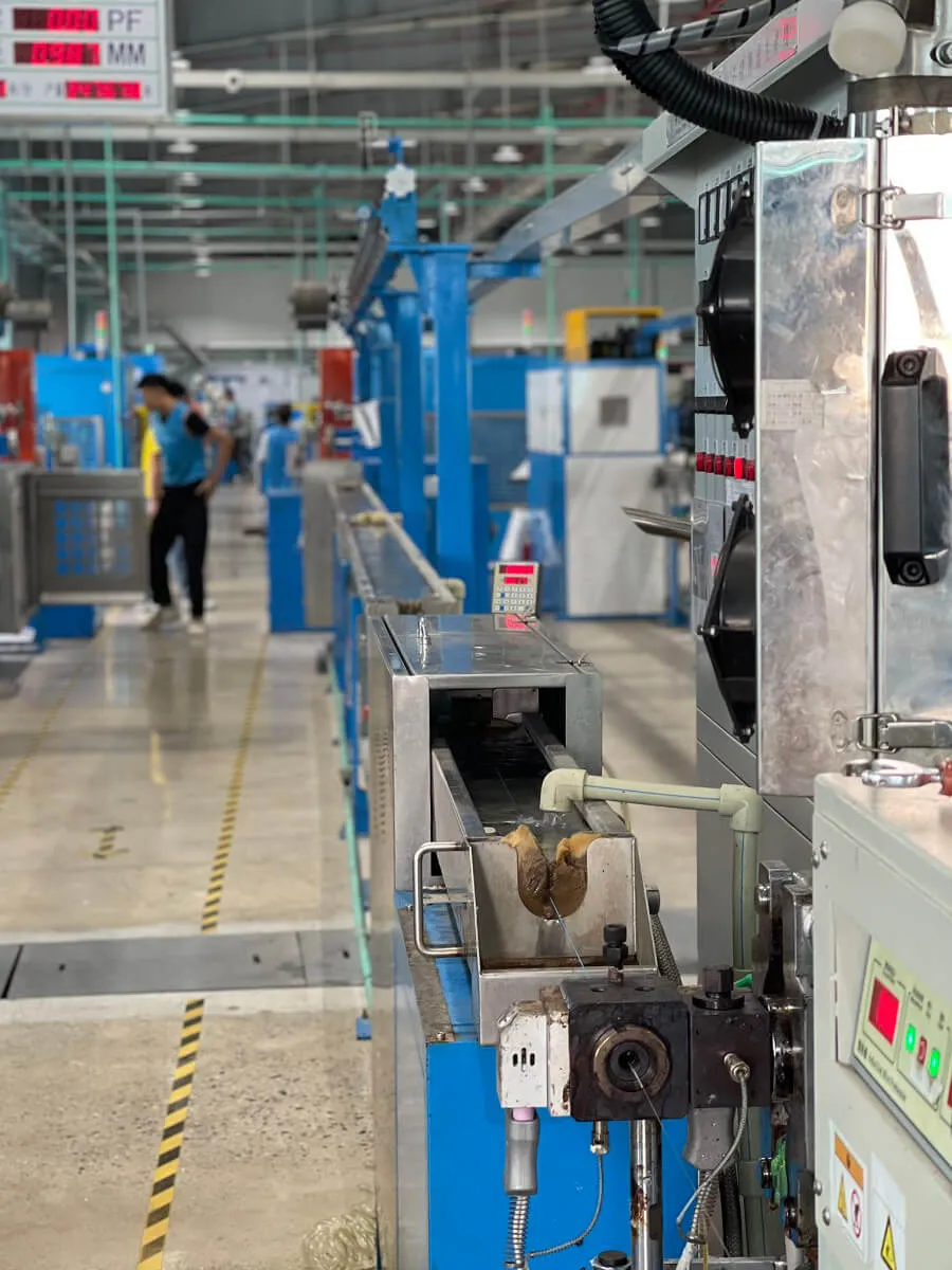 Production and test equipment on a line Kestner sources through