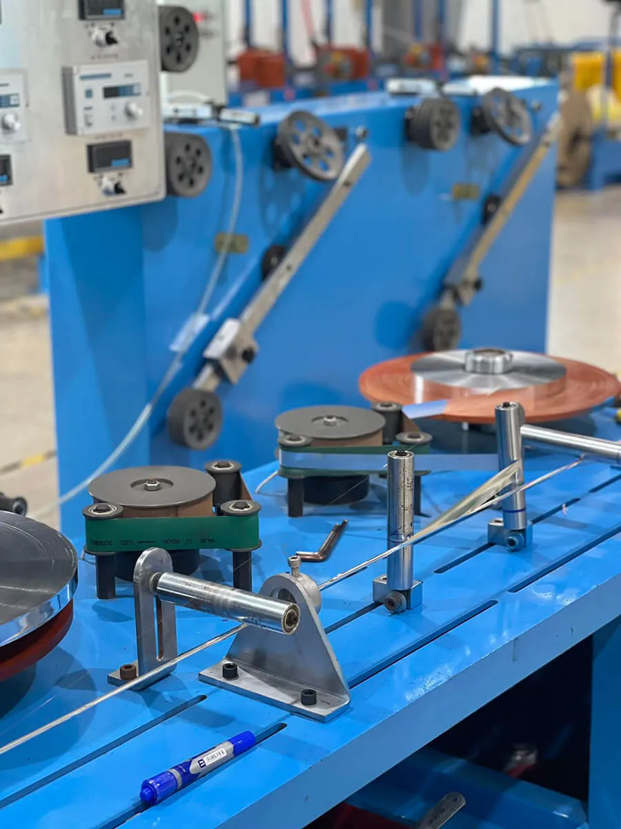 Production and test equipment on a line Kestner sources through